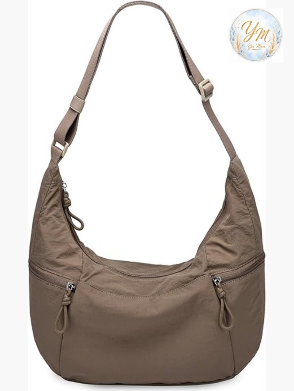 Crescent Crossbody Bag Women Nylon Lightweight Slouchy Hobo Purse Travel Gym